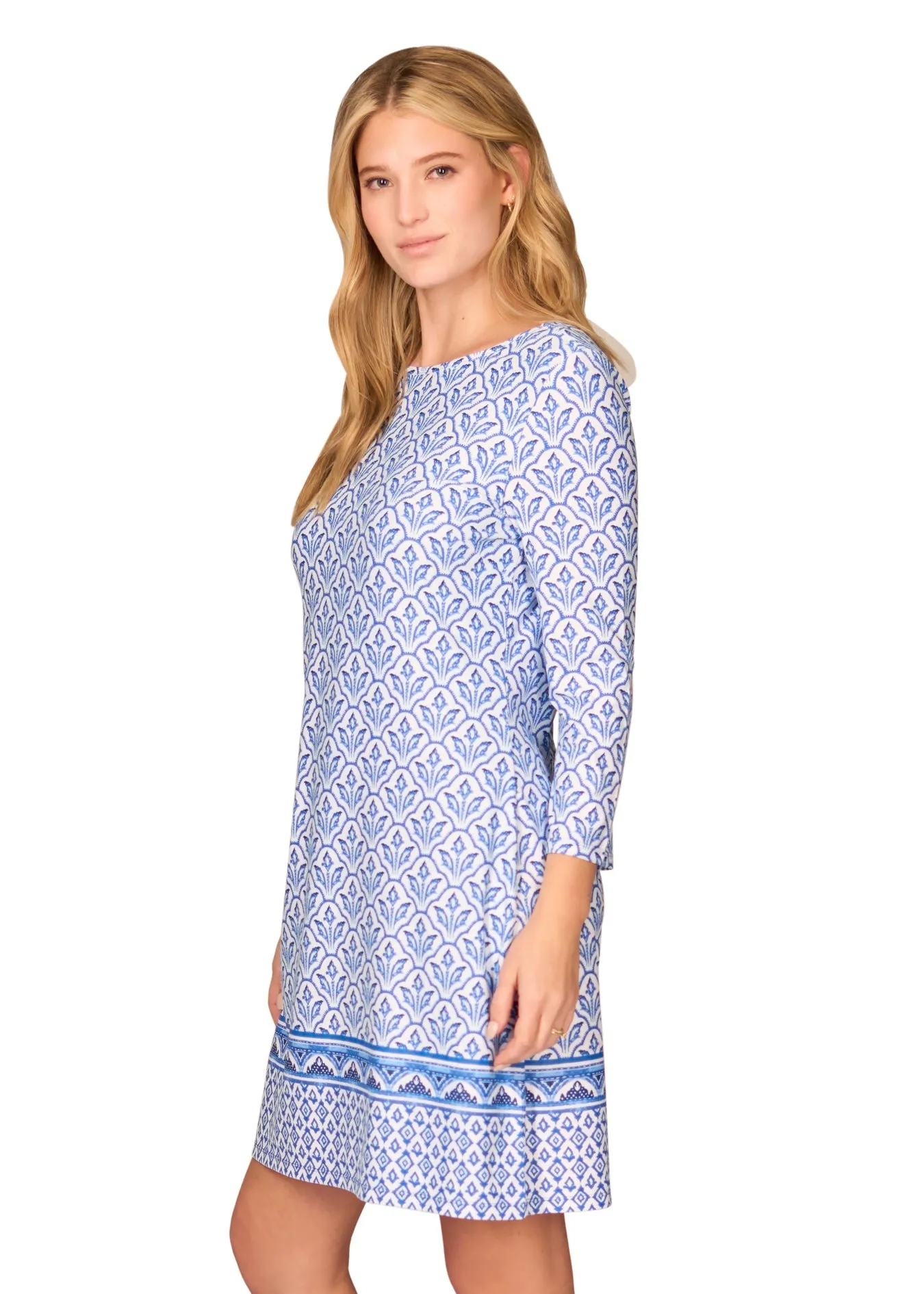 Blue Emblem Cabana Shift Dress