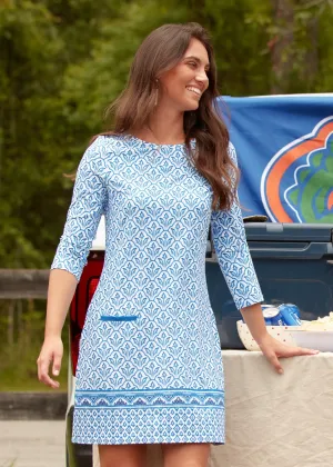 Blue Emblem Cabana Shift Dress