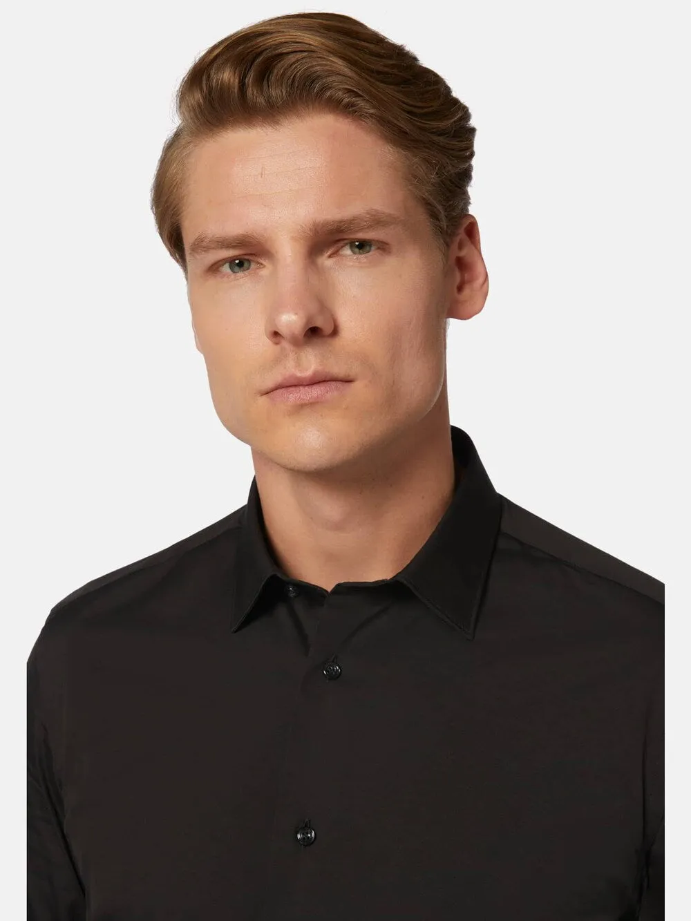 Boggi Milano Regular Fit Button-Up Shirt, Black