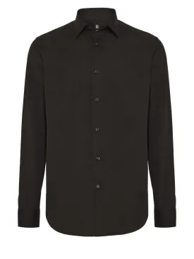 Boggi Milano Regular Fit Button-Up Shirt, Black