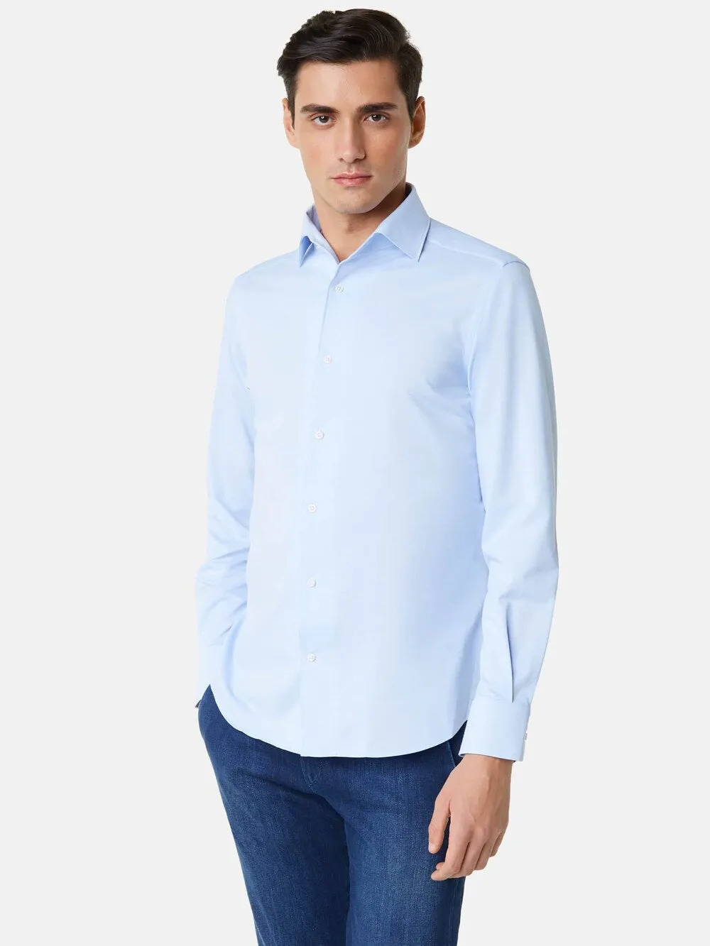 Boggi Milano Regular Fit Button-Up Shirt, Light Blue