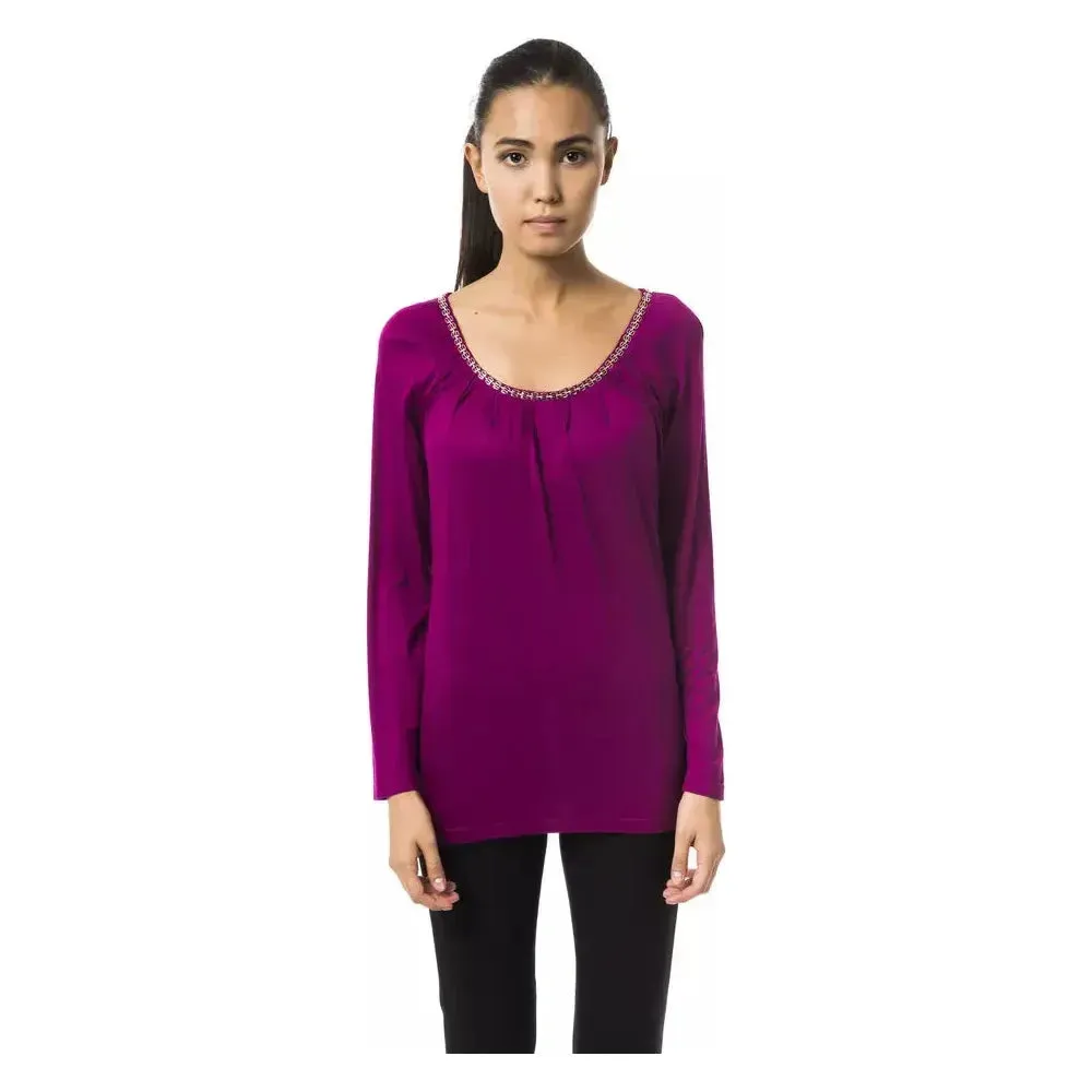 BYBLOS Purple Viscose Women Top