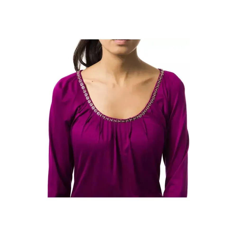 BYBLOS Purple Viscose Women Top