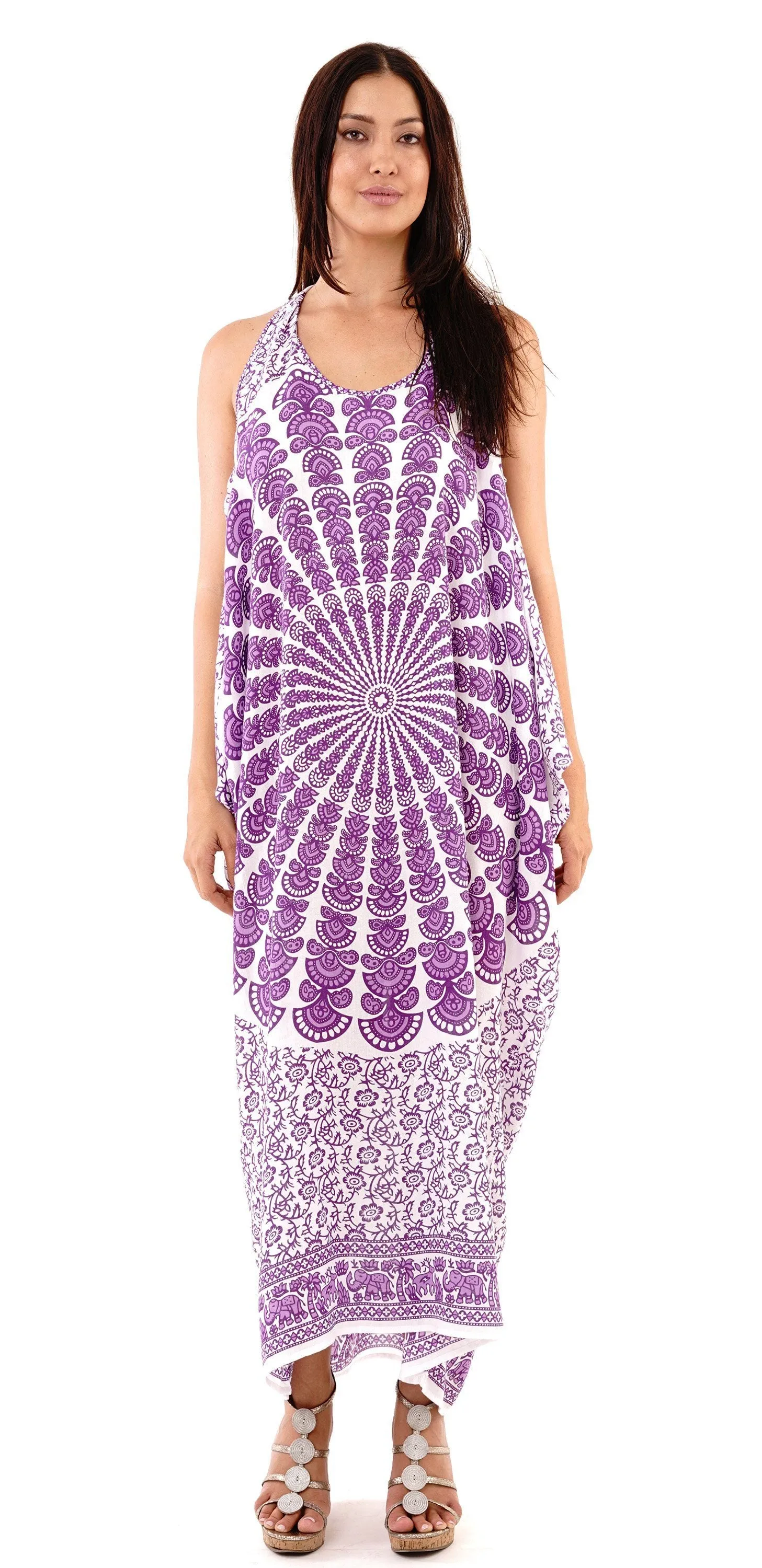 Calypso Summer Boho Mandala Maxi Dress