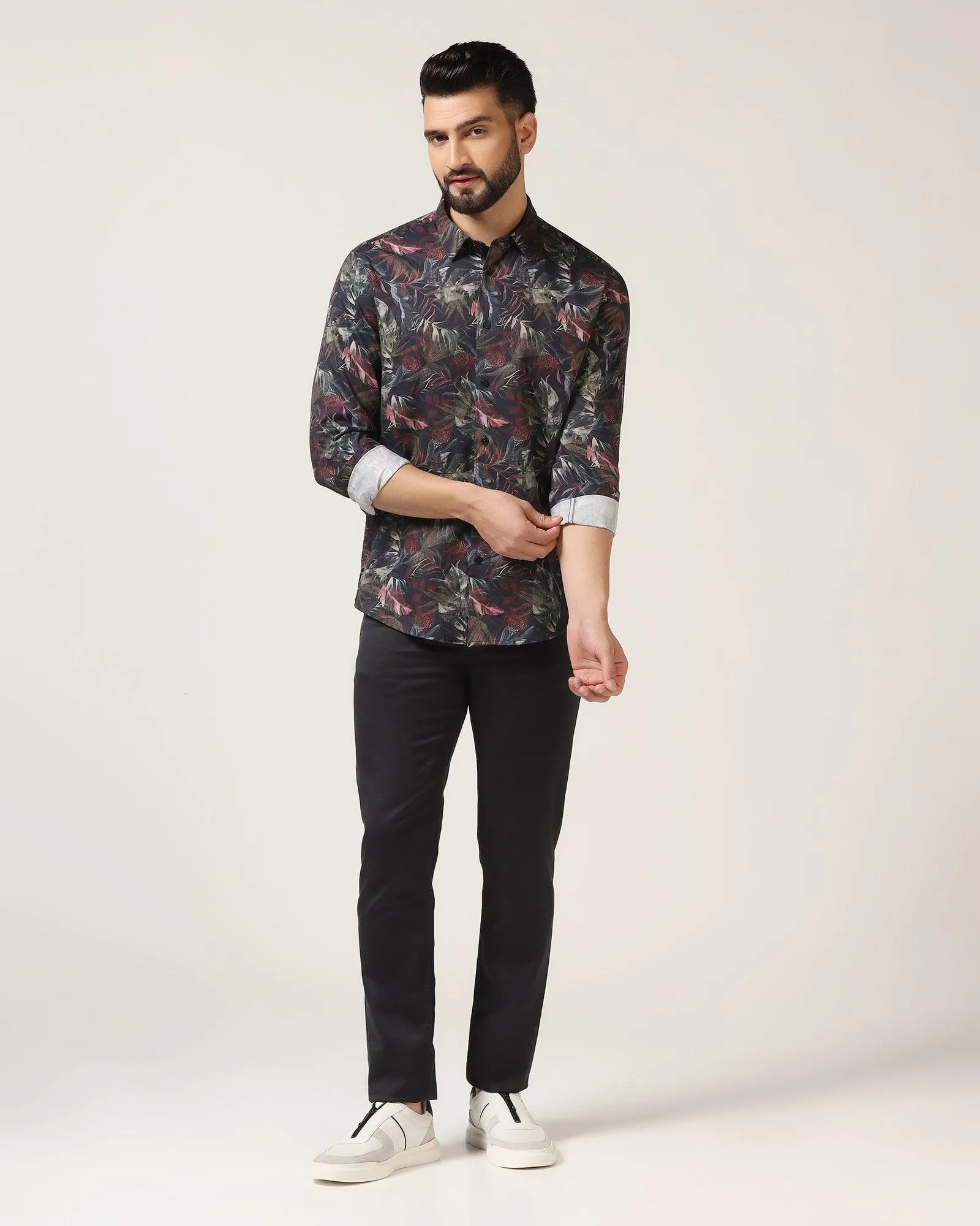 Casual Blue Printed Shirt - Tango