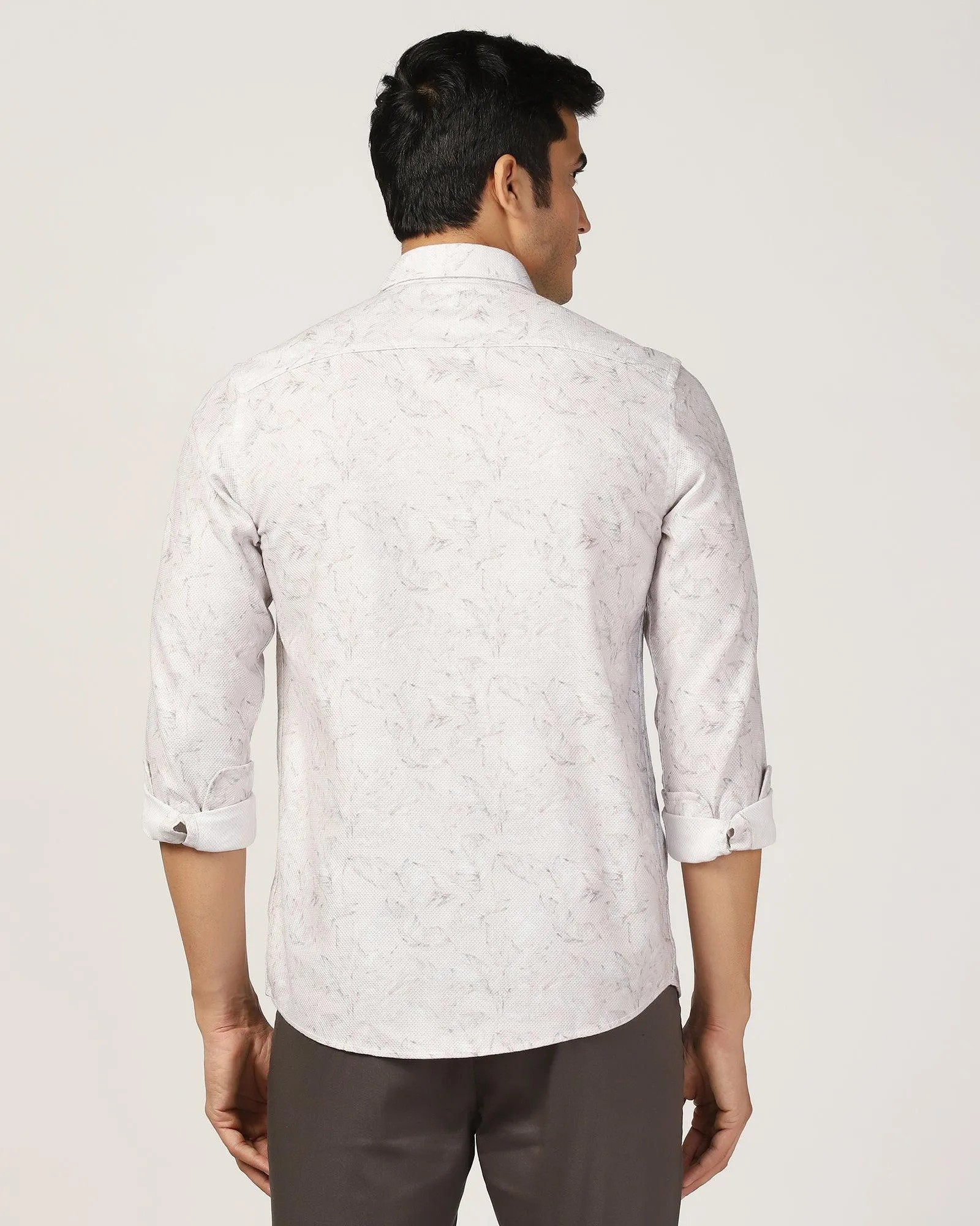 Casual Grey Printed Shirt - Nolan