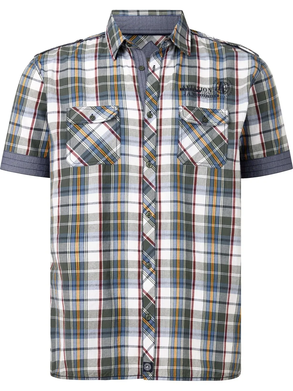 Comfortable button-down shirt Jan Vanderstorm Aages, olive