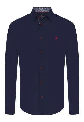 Denim Culture Regular Fit Button-Up Shirt GIANFRANCO, Navy