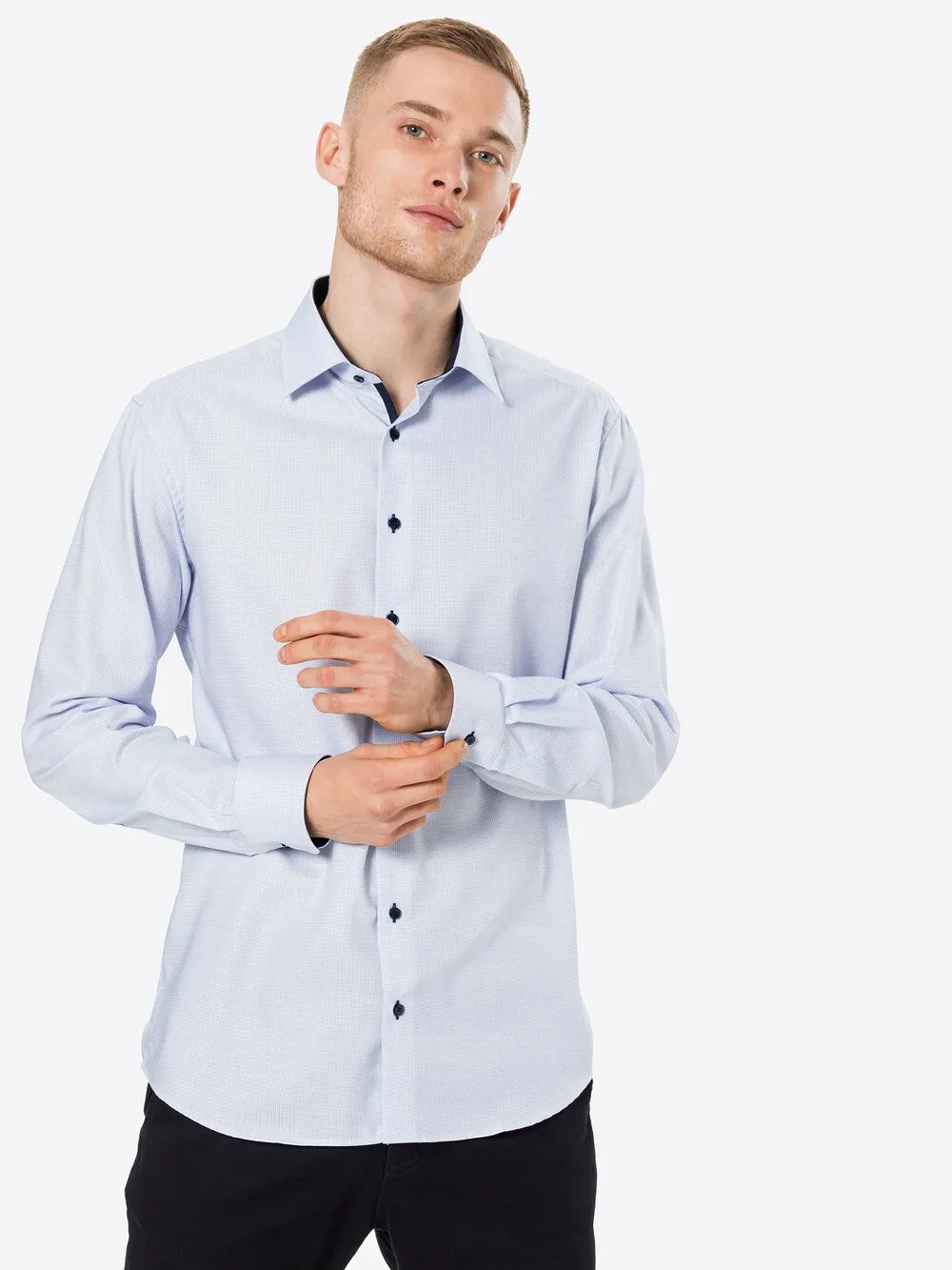 Eterna regular fit button-down shirt, white