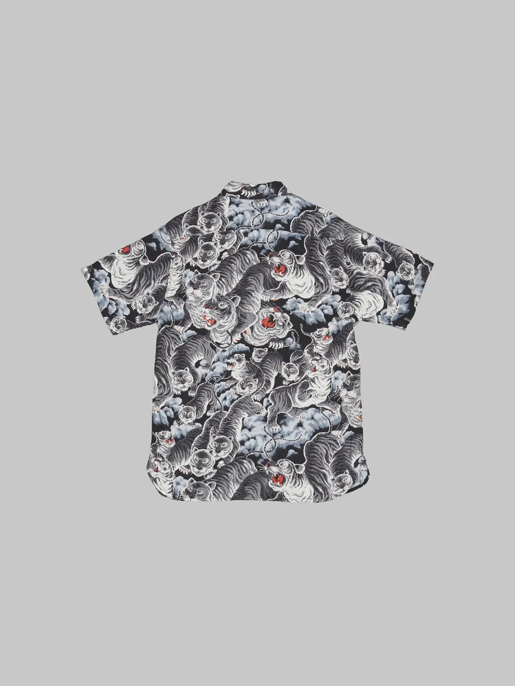 Freenote Cloth Hawaiian Black Tigers Shirt