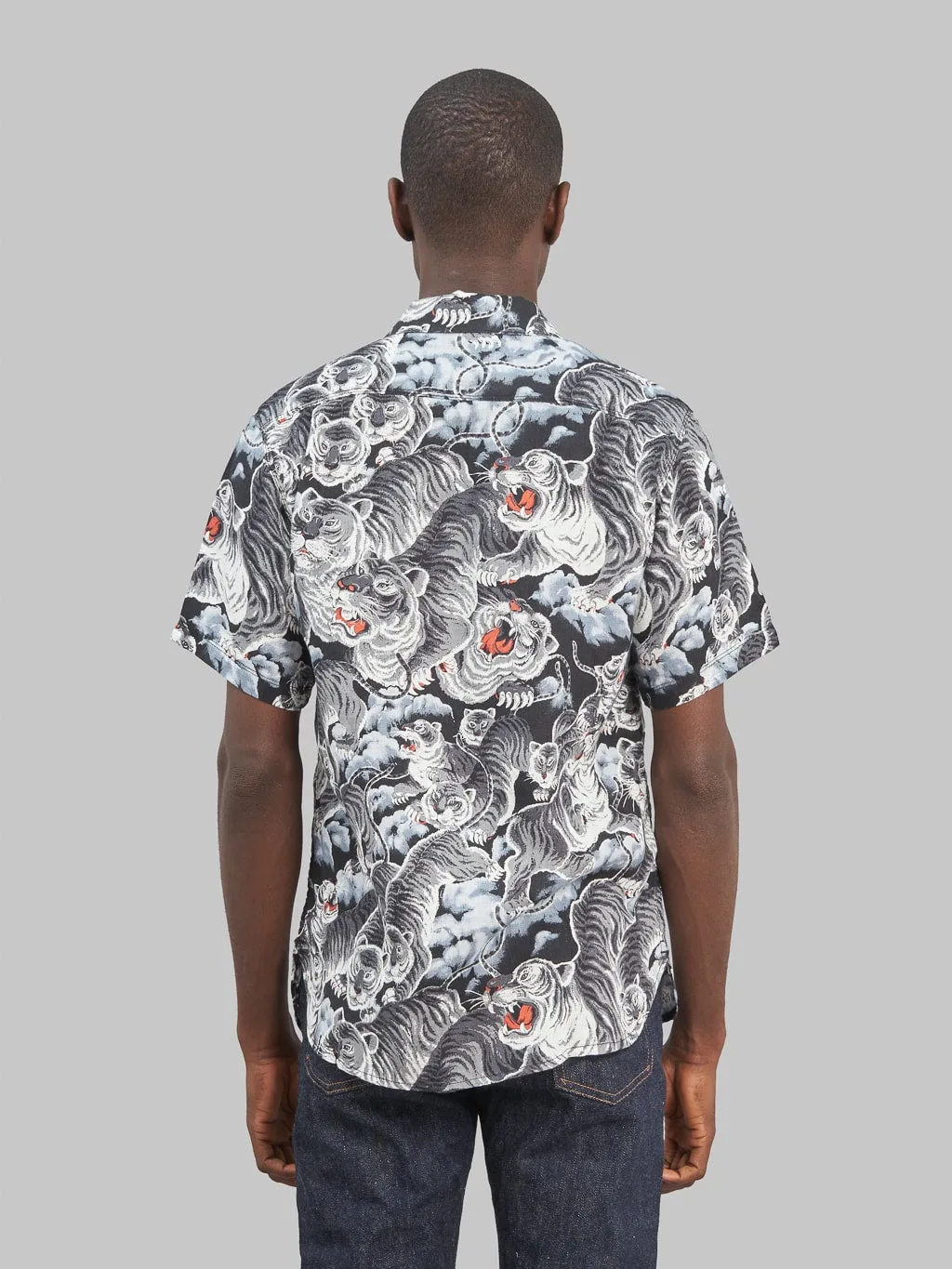 Freenote Cloth Hawaiian Black Tigers Shirt