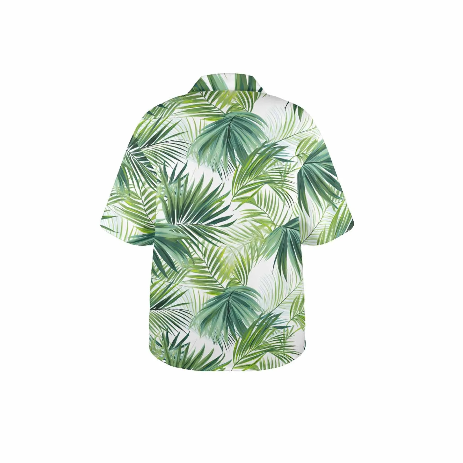 Green Palm Leaves Women's Hawaiian Shirt