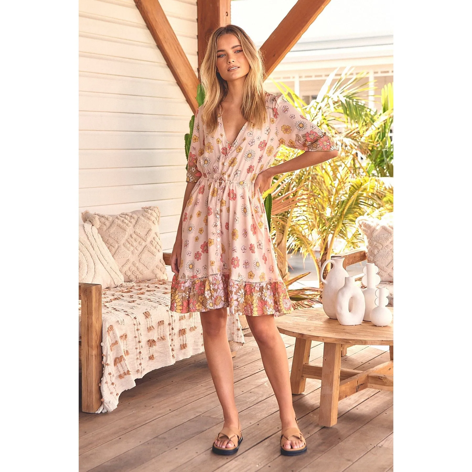 JAASE Daisies Print Denver Dress