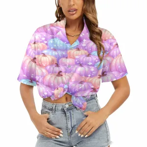 Pastel Pumpkin  Women's Hawaiian Shirt