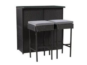 Patio Bar Set 3pc