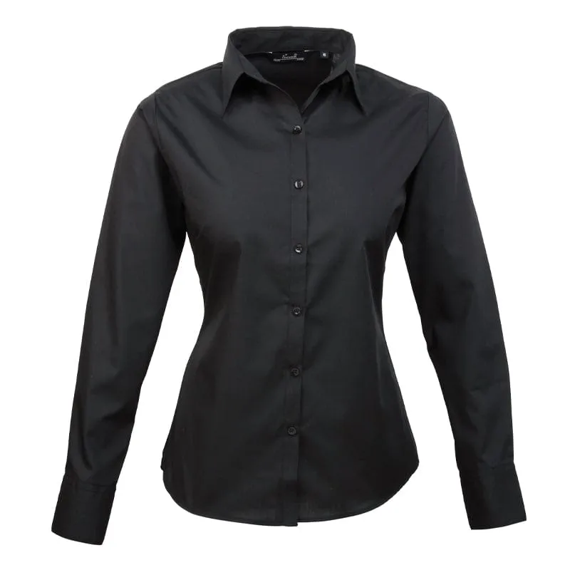 Premier Ladies Long Sleeve Poplin Blouse PR300