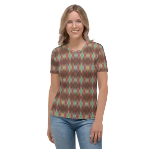 Recursia Argyle Rewired II Women's Crew Neck T-Shirt