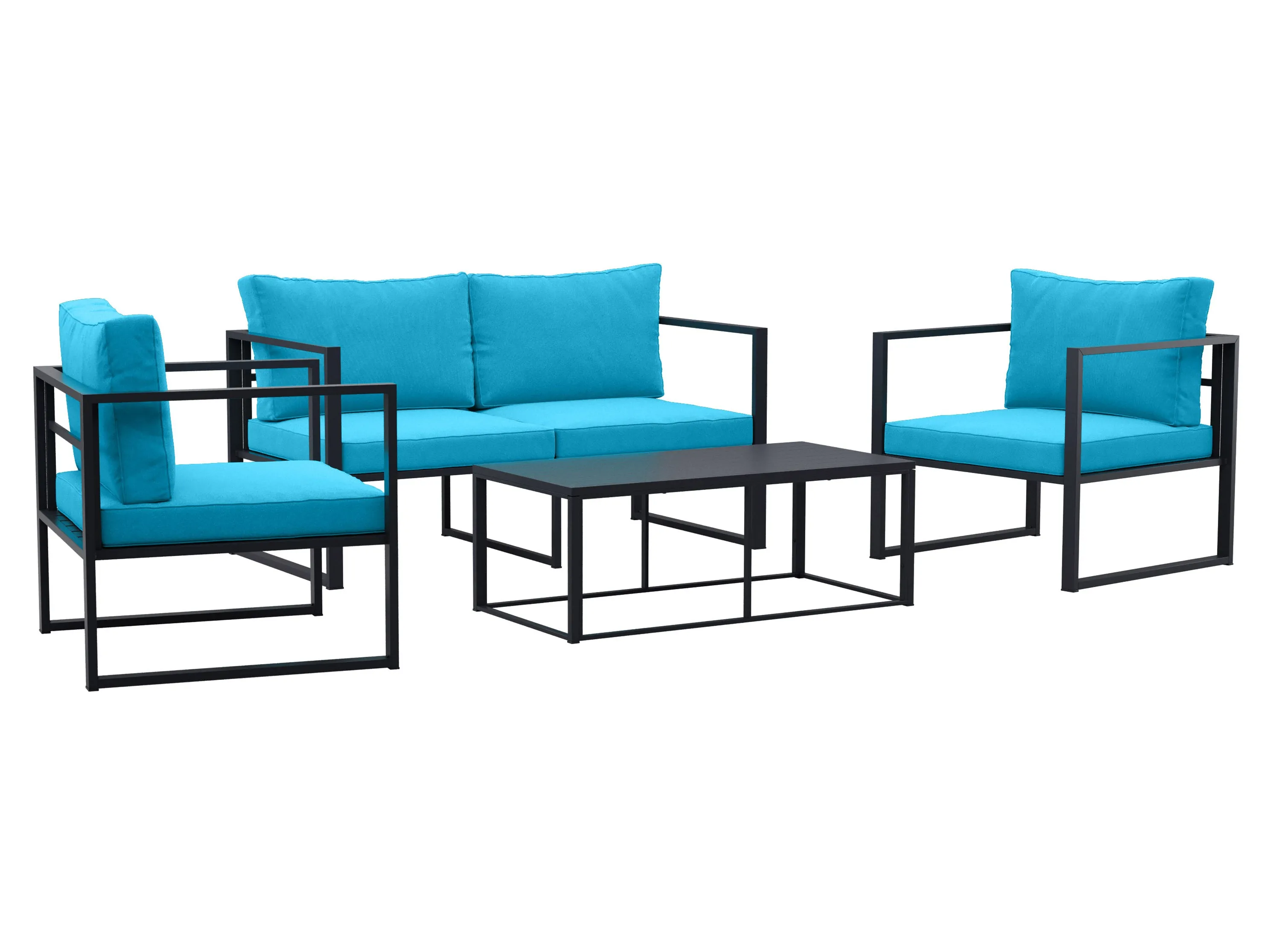 Turquoise 4-Piece Patio Set