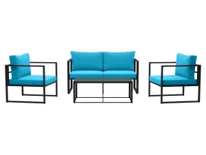 Turquoise 4-Piece Patio Set