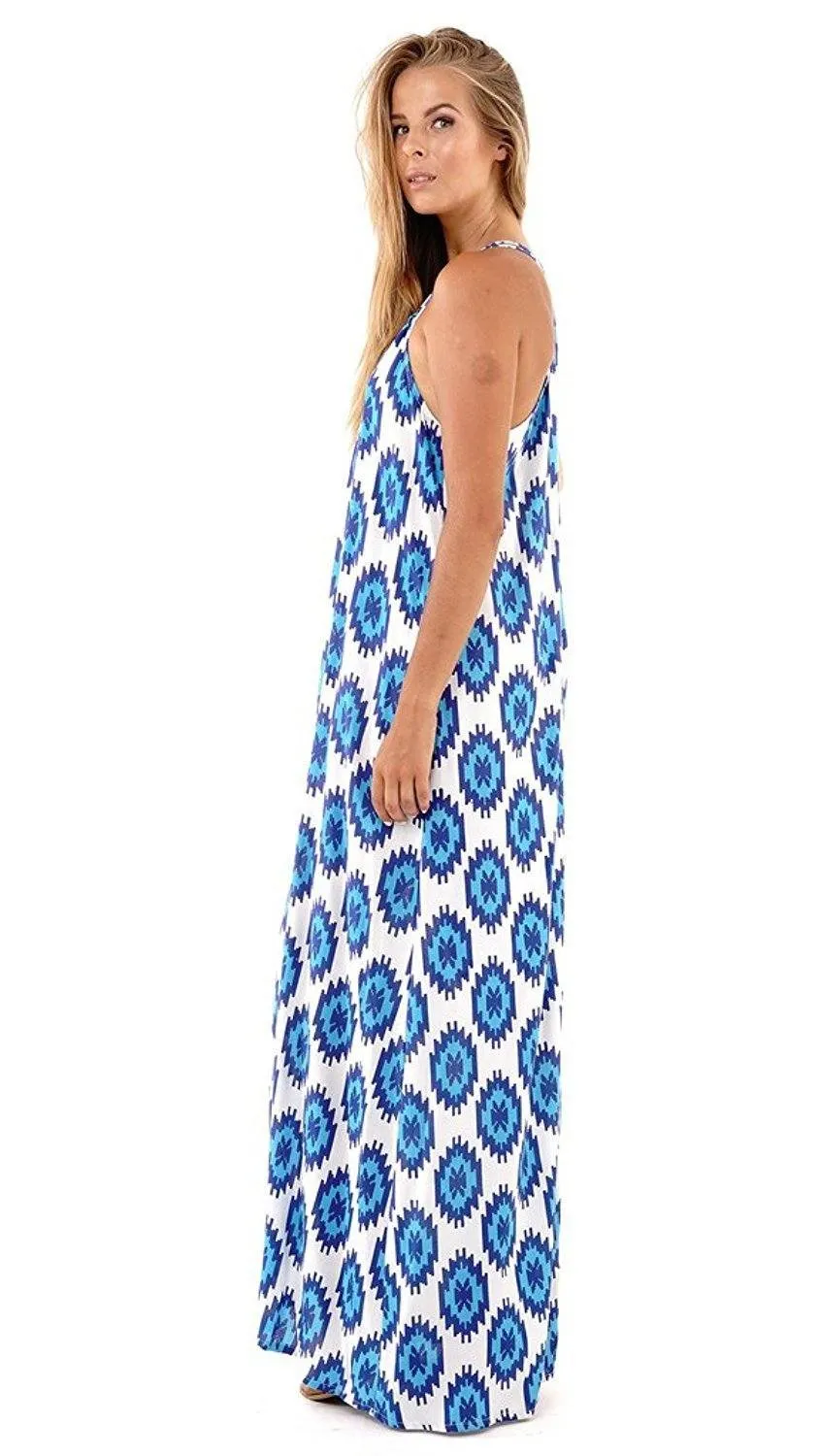 Viola Sleeveless Bohemian Maxi Summer Dress