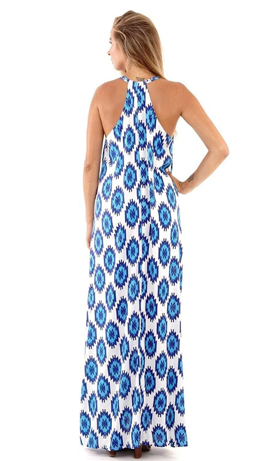 Viola Sleeveless Bohemian Maxi Summer Dress