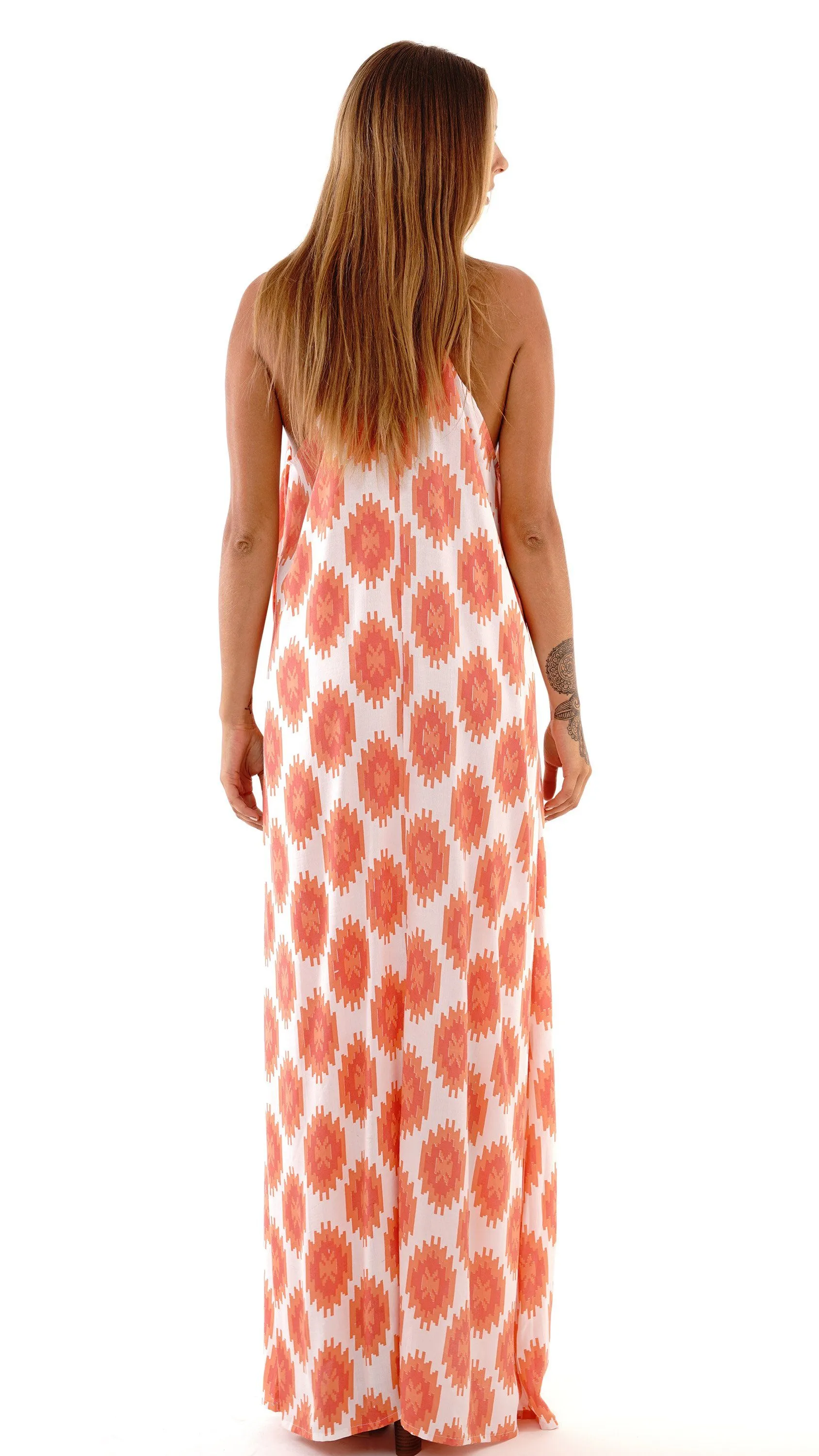 Viola Sleeveless Bohemian Maxi Summer Dress